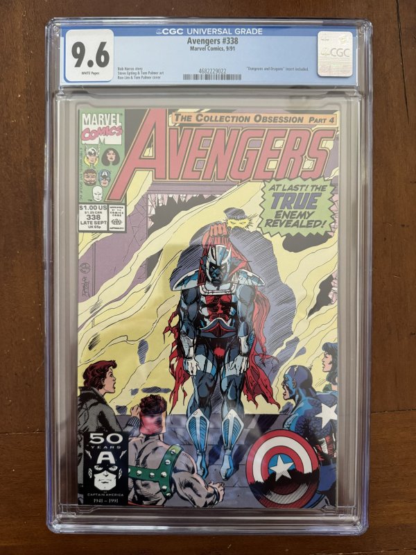 Avengers #338 CGC 9.8 Marvel Comics Marvel (1991)