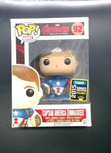 Funko Pop! Captain America(Unmasked) #92, Marvel, 2015 Summer Con Excl.