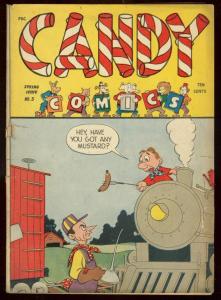 CANDY COMICS #3 1945-FUNNY ANIMALS BASIL WOLVERTON ART G