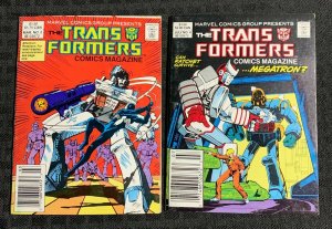 1987 TRANSFORMERS Marvel Comics Magazine Digest #2 & 4 FN+/FVF Spider-Man LOT