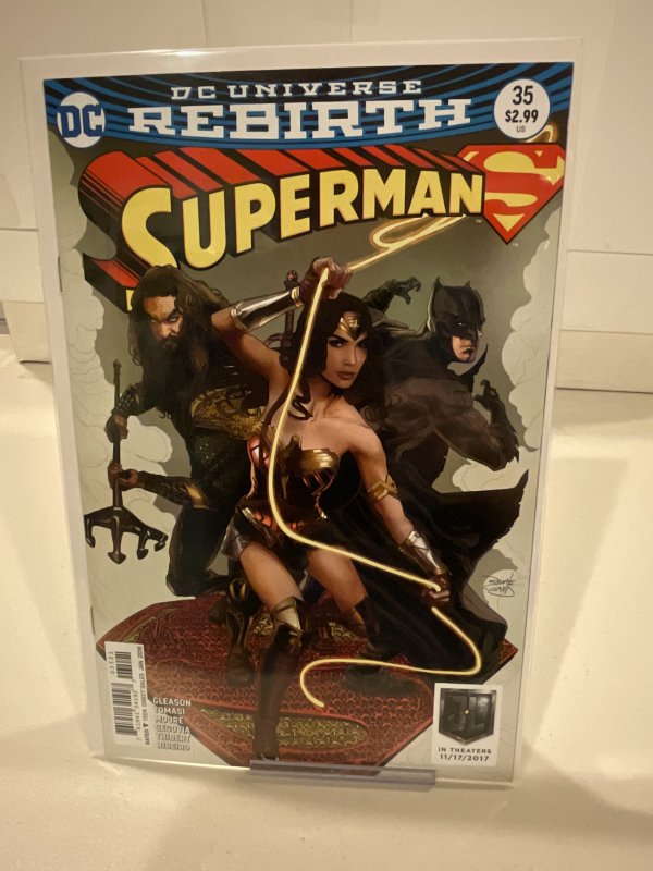 Superman #35  2018  9.0 (our highest grade)  Justice League Movie Variant!