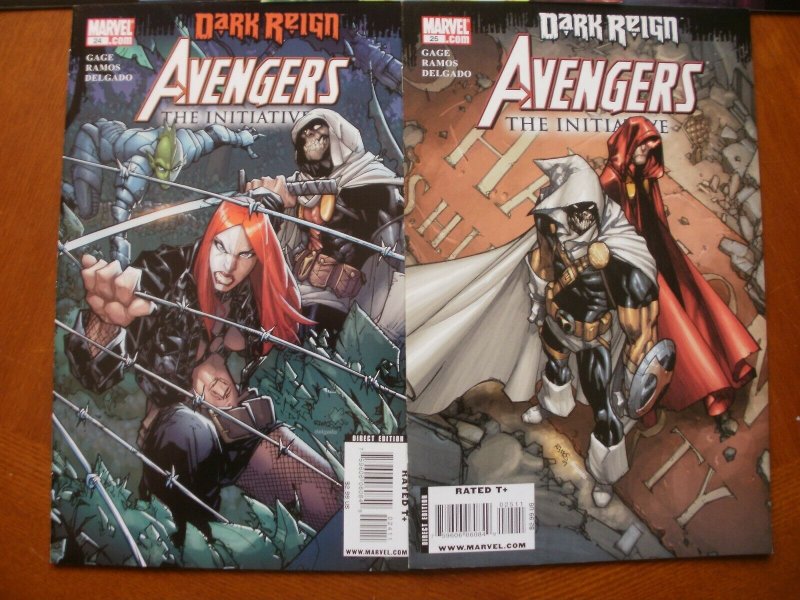 5 Marvel Comic: AVENGERS THE INITIATIVE #10 #19 #23 #24 #25 (Secret Dark Reign)