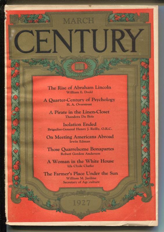 Century Illustrated Monthly Magazine 3/1927-historic Abe Lincoln-VG-