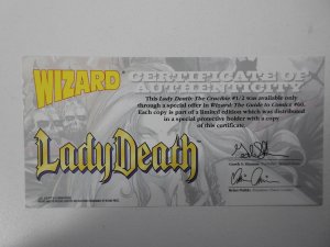 Lady Death: The Crucible #1/2 Limited Wizard Edition W/COA NM Condition