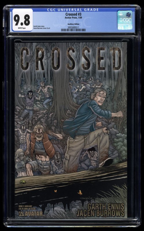 Crossed (2008) #3 CGC NM/M 9.8 White Pages Auxiliary Edition Variant