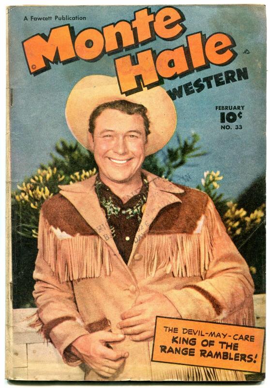 Monte Hale Western #33 1949-FAWCETT-MOVIE PHOTO COVER- vg