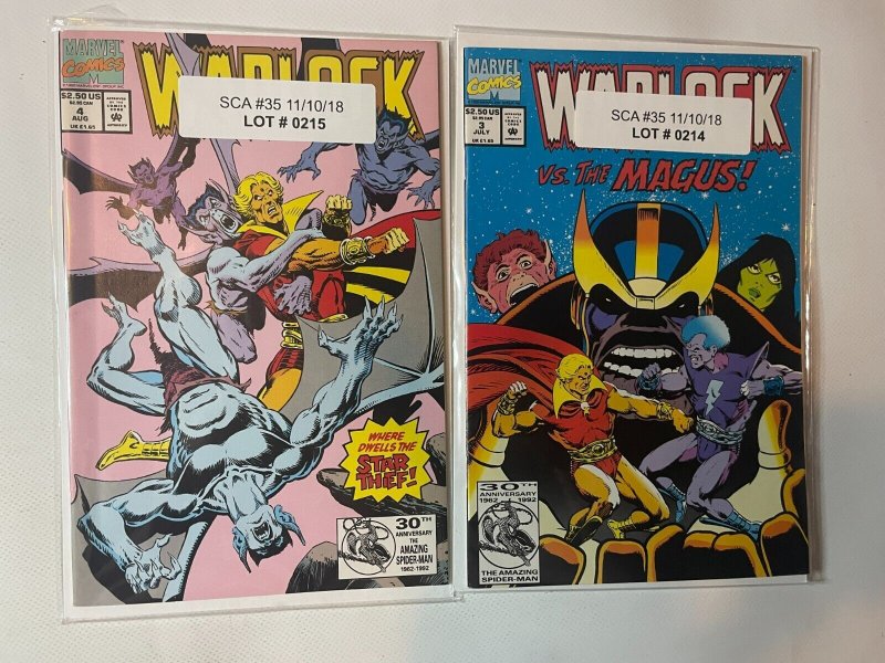 Lot Of 4 Comic Books Marvel Warlock #3 4 5 6 Thanos Gamora   48 SM8