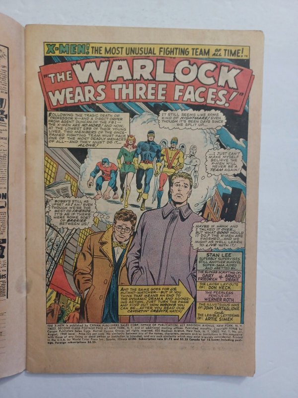 X-Men #47 - Beast - Ice-man - 1968 - VG