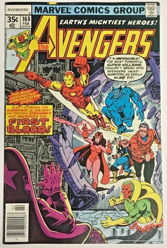 AVENGERS#168 FN/VF 1978 MARVEL BRONZE AGE COMICS