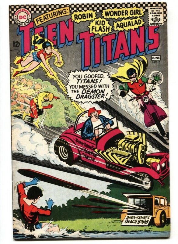 TEEN TITANS #3 comic book 1966 Robin Wonder Girl Kid Flash VF- 