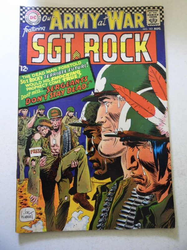 Our Army at War #183 (1967) VG+ Condition moisture stains