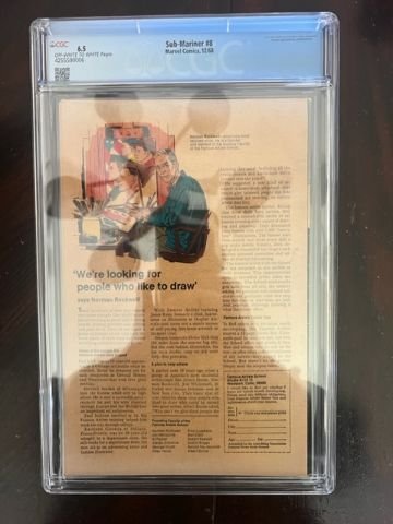 Sub-Mariner #8 (1968) - Thing V Namor - Iconic Cover! CGC 6.5!