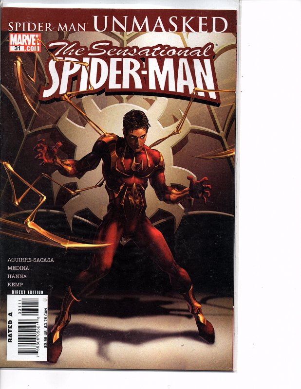 Marvel Comics The Sensational Spider-Man #31 UNMASKED Part 3 Angel Medina Art