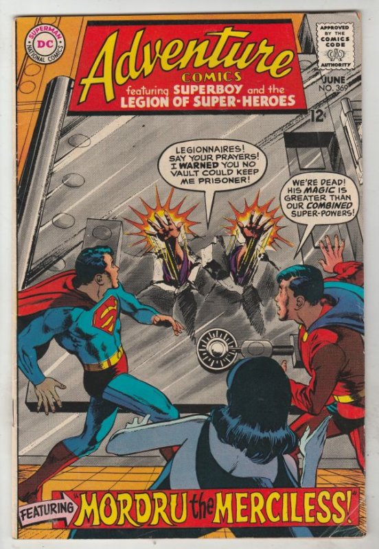 Adventure Comics #369 (Jun-68) VF High-Grade Legion of Super-Heroes, Superboy