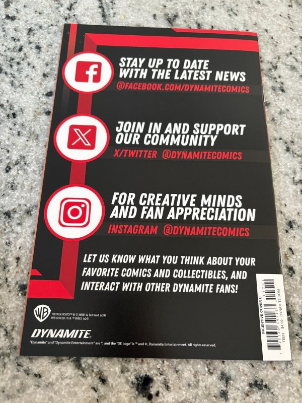 Thundercats # 14 NM 1st Print Variant Cover U Dynamite Comic Book 11 J436