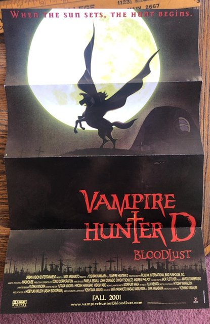 Vampire hunter D 9x 14 folded poster