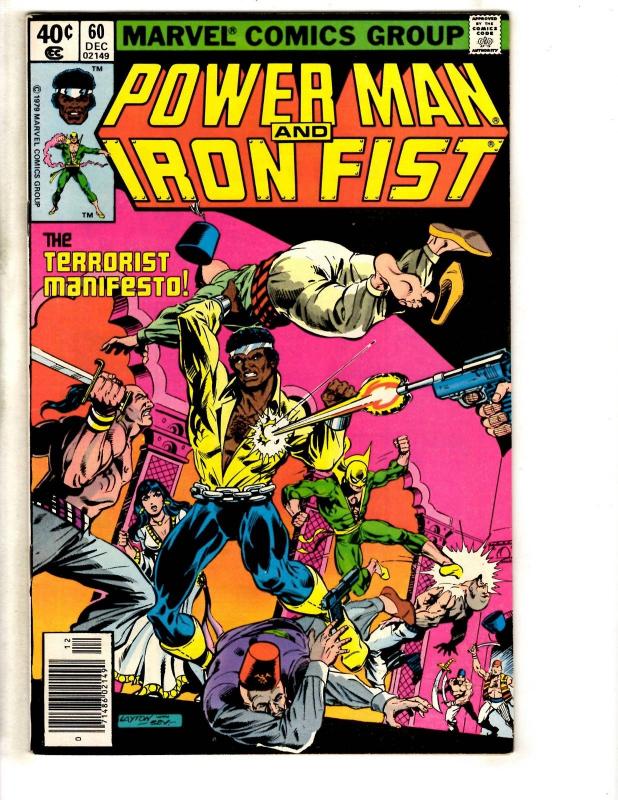 7 Power Man Marvel Comic Books # 47 52 56 59 60 61 62 Iron Fist Defenders CR35