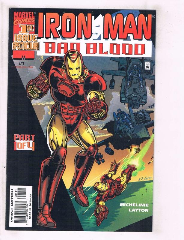 4 Iron Man Bad Blood Marvel Comic Books #1 2 3 4 Tony Stark BH16