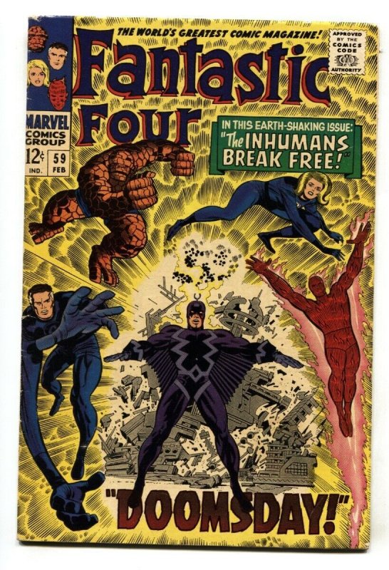 FANTASTIC FOUR #59 comic book 1967-MARVEL-INHUMANS-BLACK BOLT