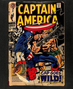 Captain America #106 Jack  Kirby Cover and Art!