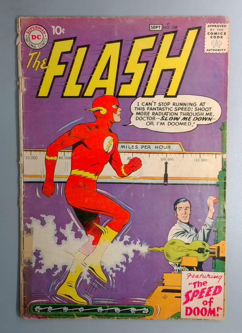 Flash #108, GD ?? 3rd Gorilla Grodd DC Comics 1959 BW1