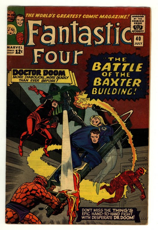 Fantastic Four #40 (1965) DAREDEVIL, DOCTOR DOOM!