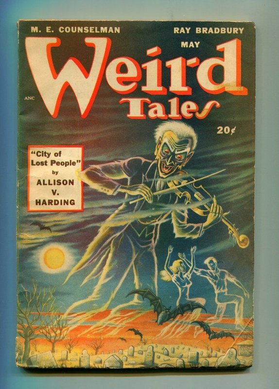 WEIRD TALES MAY 1948-WEIRD TALES-RAY BRADBURY-AUGUST DERLETH-VG-