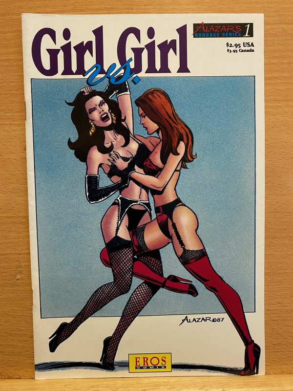 Alazar's Bondage Series #1 (1994) Girl vs Girl Eros Comix.  EXCELLENT