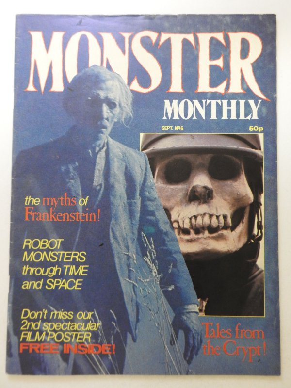 Monster Monthly #6 (1982) Godzilla Movie Poster! Solid Fine- Condition!