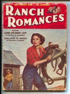 Ranch Romances 8/2/1955-headlight cover-Kinstler-The Gun That Won The West ...