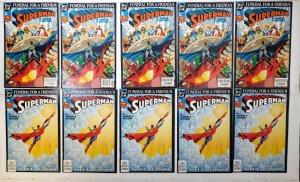 Superman Lot of 10 #76 x5, 77 x5 (1993) DC Comics 1st Print Comic Books