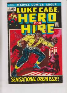 Hero For Hire #1 FN- luke cage - power man - archie goodwin - afrocentric marvel