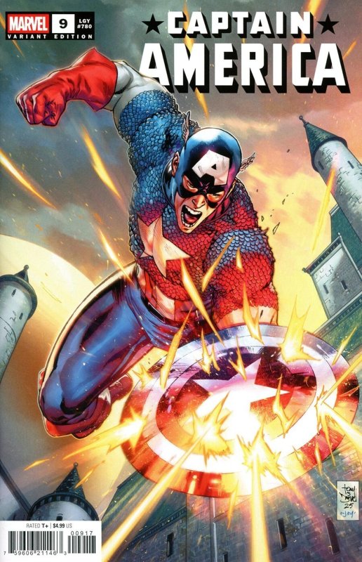Captain America #9 2026 Tony S. Daniel 1:25 Cover F Marvel Comics EB102