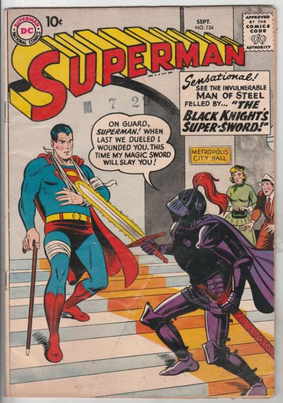 Superman #124 (Sep-58) VG+ Affordable-Grade Superman, Jimmy Olsen,Lois Lane, ...