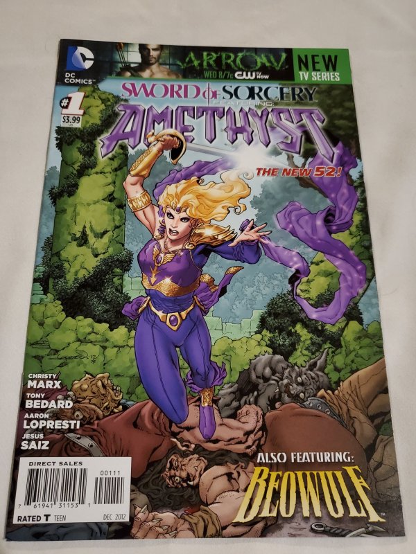 Sword of Sorcery featuring Amethyst 1 Near Mint- Cover by Aaron Lopresti