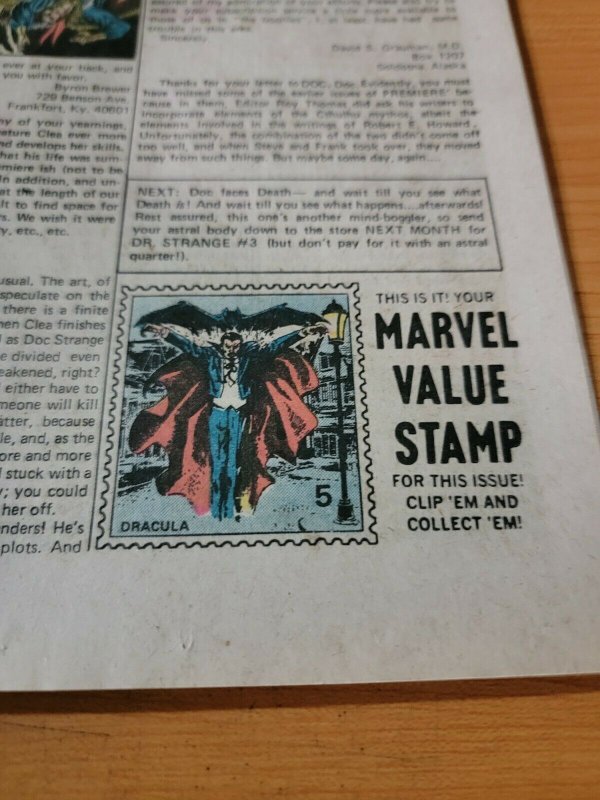 Doctor Strange #2 /w Stamp ~ VERY GOOD - FINE FN ~ 1974 Marvel Comics