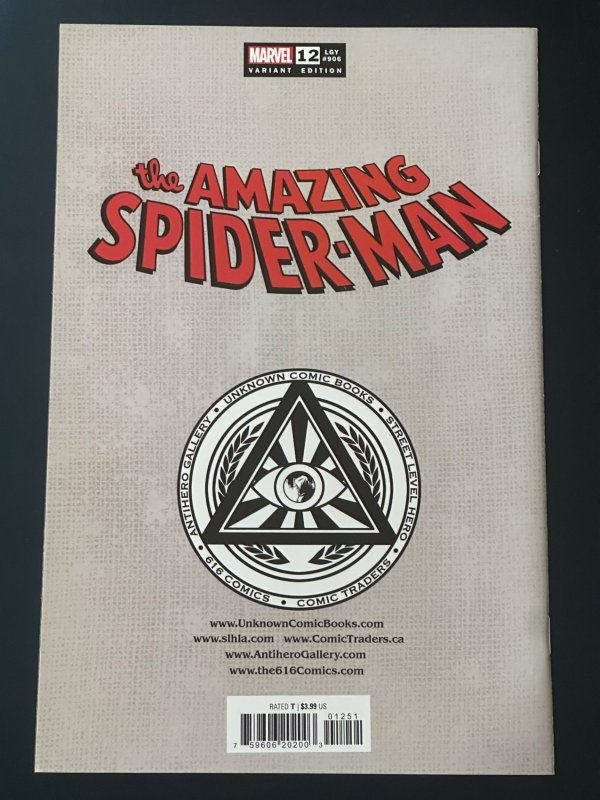 Amazing Spider-Man #12 Variant Edition Virgin Cover NM+