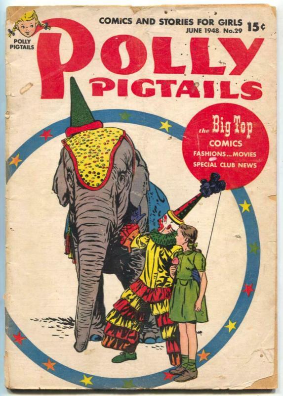 Polly Pigtails #29 1949- Elephant Circus cover- F/G