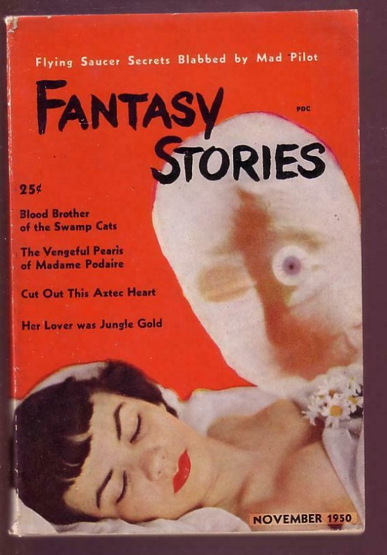 FANTASY STORIES 1950 NOV #1 -MUMMY-SLEEPING NUDE WOMAN FN