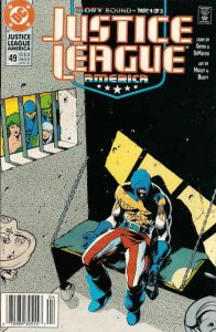 Justice League America #49 (Newsstand) FN ; DC | Adam Hughes Giffen DeMatteis