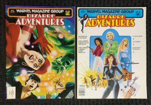 1981 BIZARRE ADVENTURES Magazine #25 Black Widow & 28 Elektra FN-/FN+ LOT of 2 