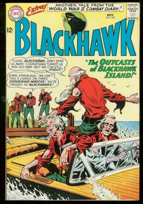 BLACKHAWK #202 1964-DC COMICS-WWII COMBAT DIARY VG/FN