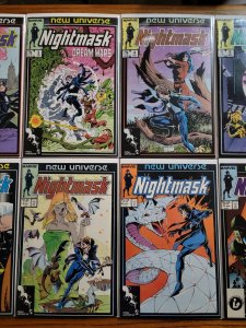 New Universe Nightmask 1-12 Complete Set Run! ~ NEAR MINT NM ~ 1986 Marvel