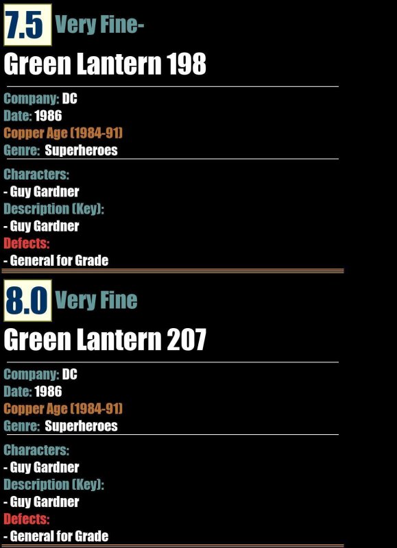 Green Lantern #198 207 (1986) Guy Gardner DC comic lot of 2