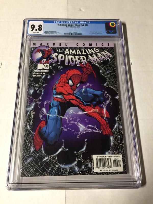 Amazing Spider-man 34 Cgc 9.8 Volume Vol V 2 1999 Series New Case Legacy # 475