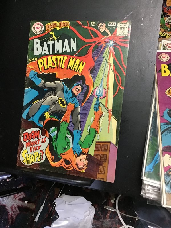The Brave and the Bold #76 (1968) Batman and Plastic Man! Mid high grade! FN+