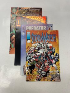 4 comic books Deep Space Nine #3 Shaman's Tears #1 Predator #2 Storm #1 58 KM13