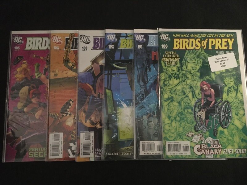 BIRDS OF PREY #100-111, 114, (2010)#6, 7, 9, 10, 12, (New 52)#27