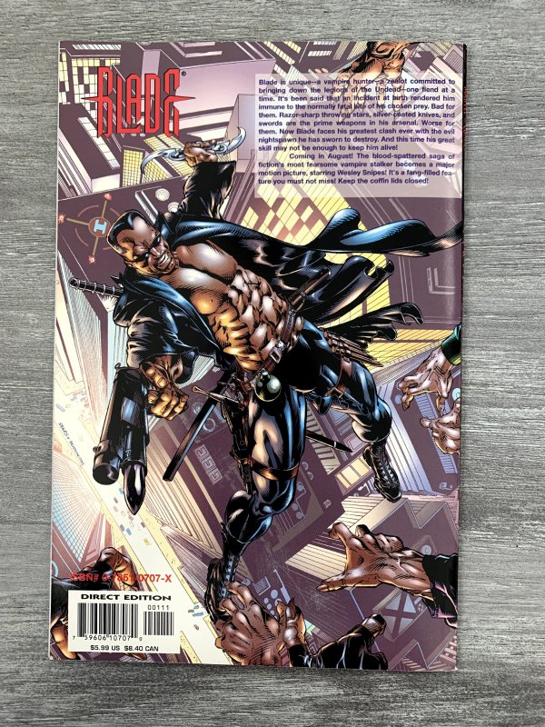 1998 BLADE Sins of the Father by Bart Sears SC VF 8.0 1st Marvel Comics