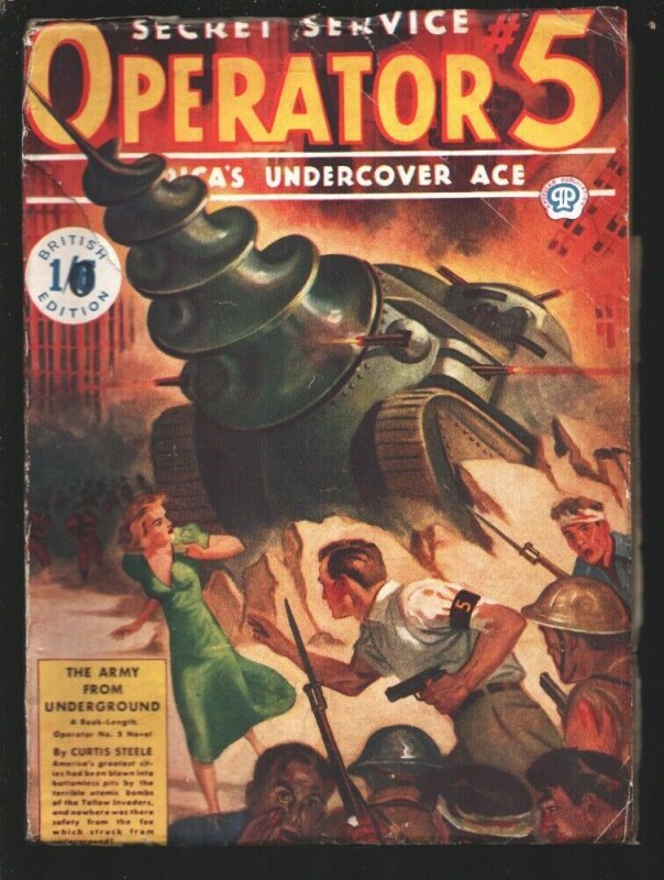 Operator #5 Pulp 1939-British variant- Army From Underground- hero pulp-VG-